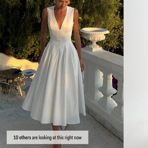 Meshki White Sleeveless Midi Dress